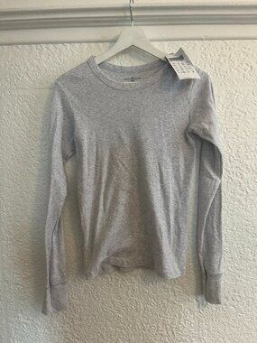 Brandy Melville Gray Cotton Long Sleeve Top – New with Tags